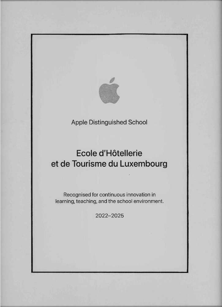EHTL - Apple Distinguished School